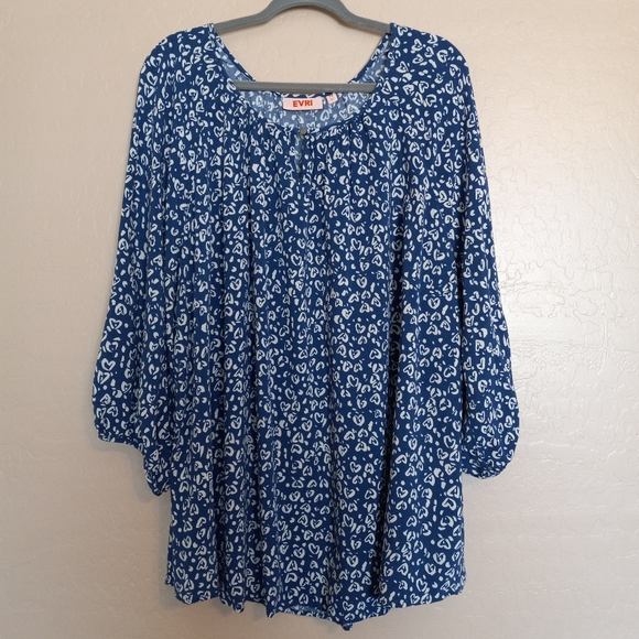 EVRI Heart Print Blouse - Picture 1 of 6
